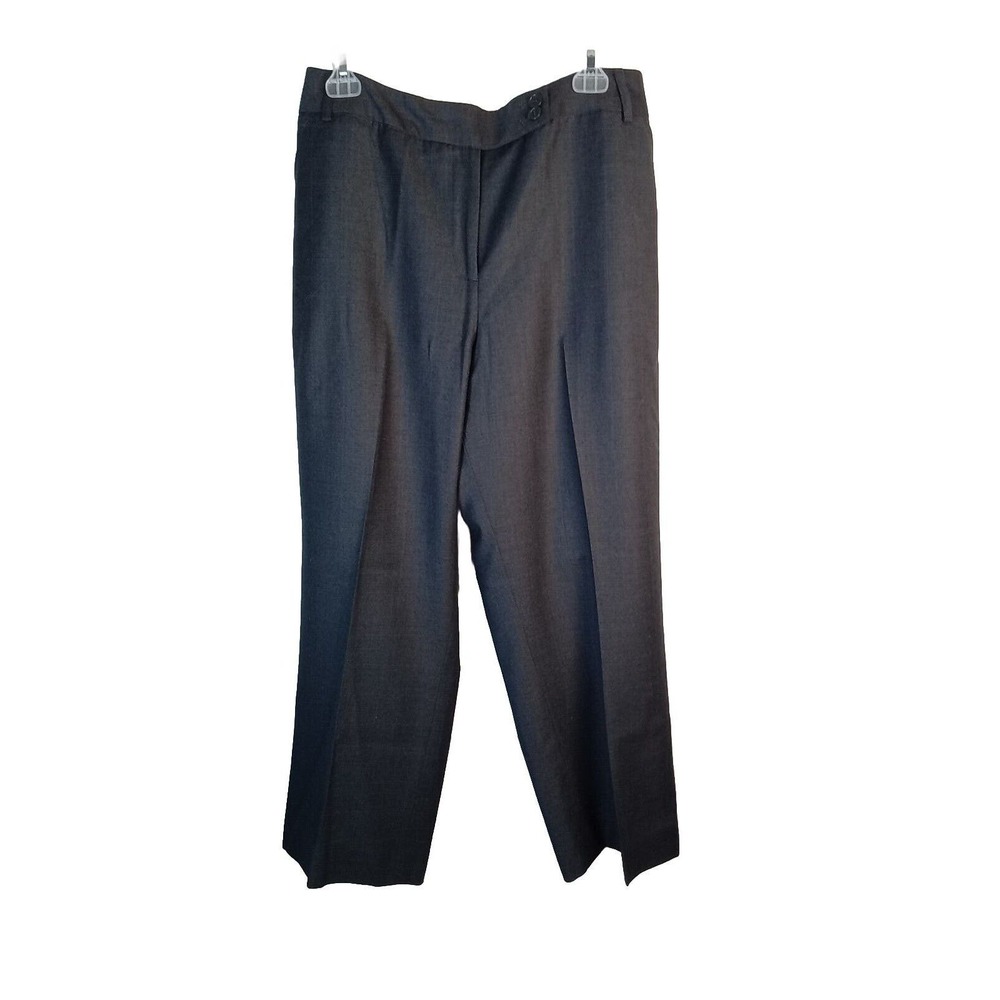 Susan Bristol Womens Pants 14 Lined Dark Gray Pockets 100% Wool